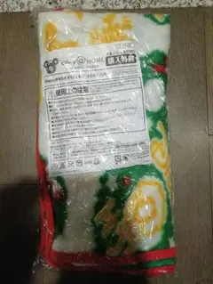 ミッキーマウス クリスマスリース柄 フード付きブランケット未使用