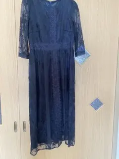 Dress Deco ネイビー パーティードレス M 総レース おしゃれ