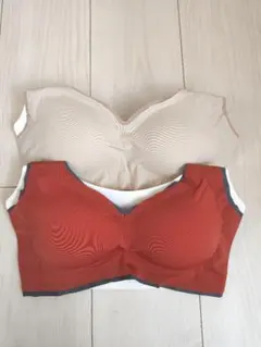 Lサイズ，2色セット，ノンワイヤー ブラトップ（2セット）