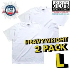PRO CLUB Tシャツ Lサイズ 2枚セット ホワイト 白 無地