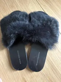 URBAN RESEARCH ブラックファーサンダル 38