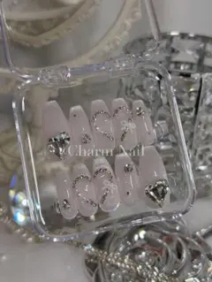 〘 現品 〙 ネイルチップ スナ系 ワンホン 韓国 フレンチガーリー ちゅるん