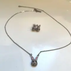 ケイトスペード　アクセサリーセット　ネックレス　ピアス　うさぎ