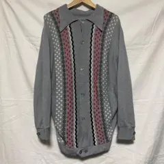 60's70'sヴィンテージ古着【VanCort】アーガイル襟付カーディガン短丈のサムネイル