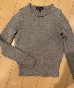 BANANA REPUBLIC グレー編み地セーター XXS