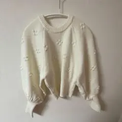 ボリュームスリーブニットトップス　grl