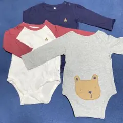 baby GAP 長袖ロンパース3枚セット（70㎝）