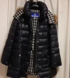 ダウンジャケット　バーバリーブルーレーベル　ファー付き38サイズ