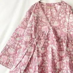 MEYAME メヤメ カシュクールブラウス 花柄 総柄 ギャザー フレア 日本 