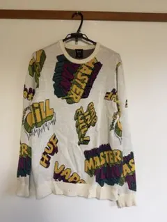 HUF 総柄 クルーネック ニット セーターのサムネイル