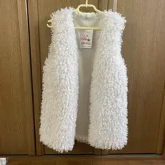【新品タグ付】しまむら SUNNY HOUSE ファーベスト ホワイト M