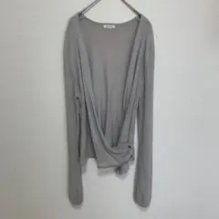 ensuite ラメニット カシュクールカーディガン グレージュ L レディースのサムネイル