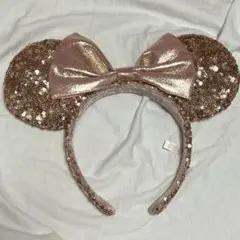 ミニーちゃんカチューシャ ピンク　スパンコール