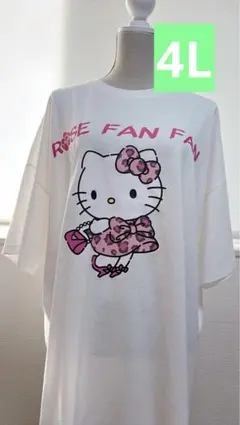 匿名配送❣️サンリオ　キティ　50周年　Tシャツ　ROSE FAN FAN