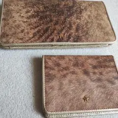 KariAng毛皮風デザイン 長財布＆カードケースセットのサムネイル