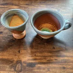 うるま陶器　陶器 カップと珍味カップ２個セット