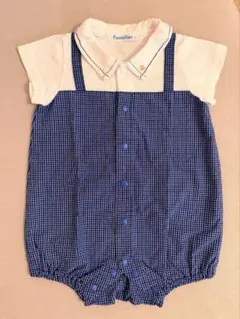 familiar チェック柄ロンパース 60cm