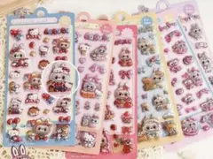 ラブブ　ボンボンドロップ　シール　ぷくぷくシール　3D　ぷっくり　立体