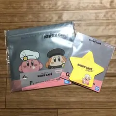 星のカービィ　一番くじ　F賞　ジッパーバッグ　G賞　ステーショナリー　星型メモ