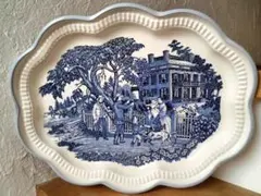 【青と白❥綺麗❥陶器製❥】お皿