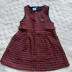 familiar チェック柄 ワンピース 100cm