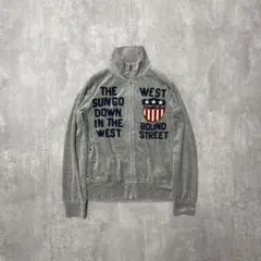 90s archive velours zip-up track jacketのサムネイル
