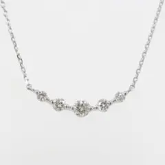 Pt900 750 ダイヤモンド ネックレス ライン バー - メルカリ