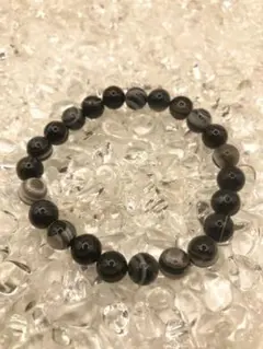 黒天眼石　天然石　ブレスレット　8mm玉　16cm パワーストーン　④