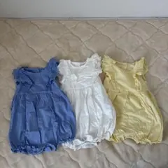 NEXT baby フリルロンパース　3色セット　3-6month