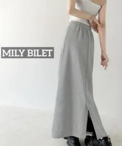 Ⓜ*O様 k0637 MILY BILET バックスリットIラインラメロングスカのサムネイル