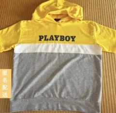 PLAYBOY プレイボーイ 半袖 パーカー フード付きトップス レディース M