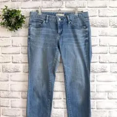 ユニクロ★ミッドライズスリムテーパードアンクルジーンズ（63.5） デニムパンツ