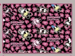 サンリオ ギャルらび 毛布 ヒョウ柄 ブランケット 205cm×145cm