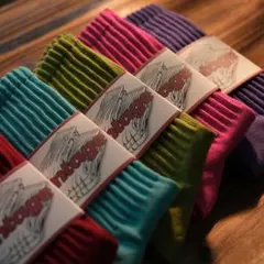 メンズ靴下] ms2406 2足組 秋冬 無地 ルーズ ベーシック 差し色 リブ