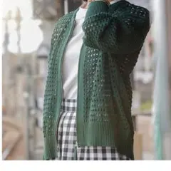 麻タッチメッシュブルゾンのサムネイル