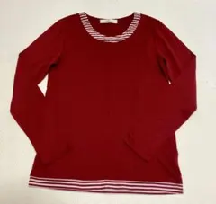 ikka Mサイズ レッド長袖Tシャツ