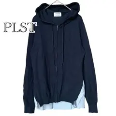 PLST ネイビー フード付きパーカー(春・夏)