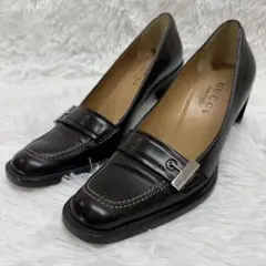GUCCI Leather Loafer Pump 34.5C IT
