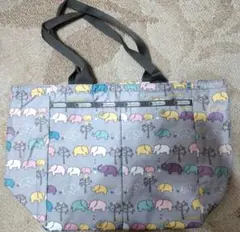 LeSportsac トートバッグ ゾウ柄 グレー☆美品☆のサムネイル