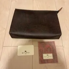 ETRO 페이즐리 무늬 가죽 클러치 백 세컨드 백