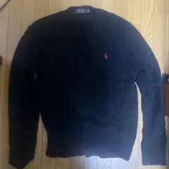 Polo Ralph Lauren ブラックケーブルニット M