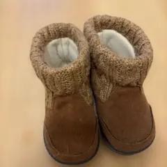 ベビー　キッズ　ブーツ 13cm ブラウン ニット ムートン
