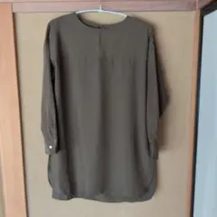 長袖ブラウス カーキ チュニック丈　JEANASISのサムネイル