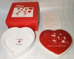 ディズニー ミッキー ミニー 陶器製 小物入れ　ハートボックスのサムネイル