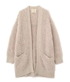 EDIT COLOGNE ファンシーヤーン　カーディガン ピンクベージュ　美品