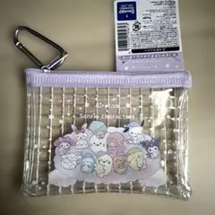 サンリオ&しろたん　カラビナ付きミニメッシュポーチ　キキララ　ポチャッコのサムネイル