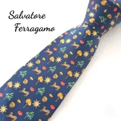 フェラガモ　 Ferragamo　ネクタイ　イタリア製　チーター