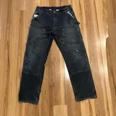 【雰囲気抜群】carhartt ダブルニー ブラック フェード usa製 w36のサムネイル