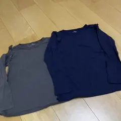 長袖カットソー　130 フリル ダークグレー　ネイビー　女の子　まとめ売り