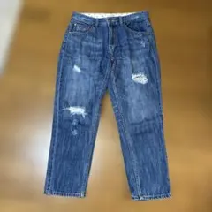 in the groove ダメージ加工 ワイドレッグデニム